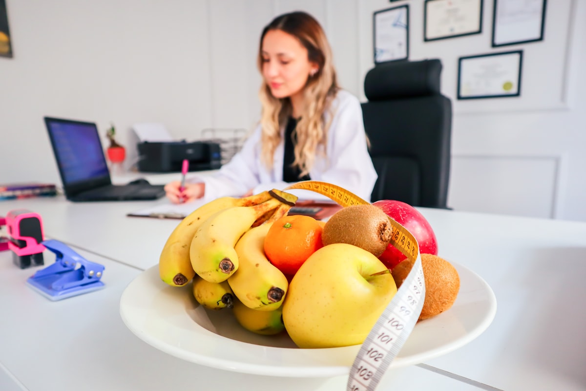 Ernährungscoach während einer Online-Beratung